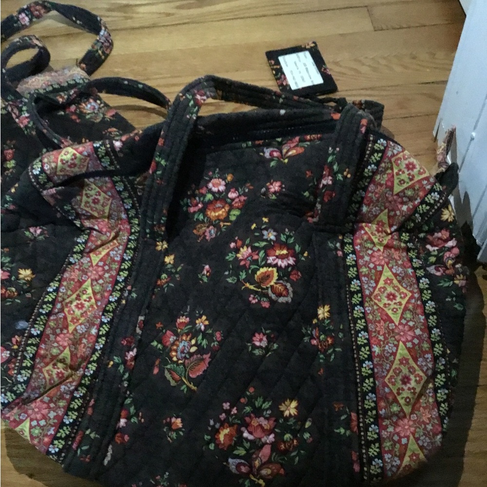 Vera Bradley Floral Backpack - Black and Multicolor - Picture 2 of 4